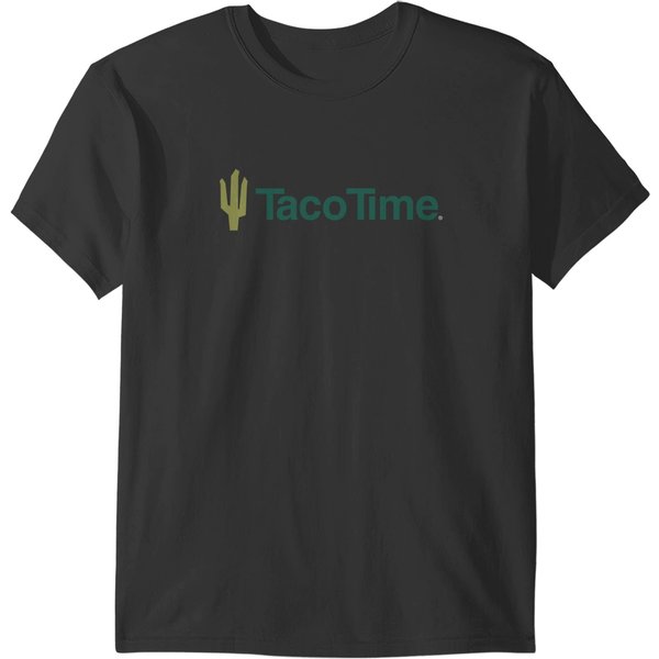 Taco Time Food Logo Restaurant Chain T-Shirts-image