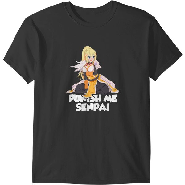 Darkness Konosuba Punish Me Senpai Drawing T-Shirts-image