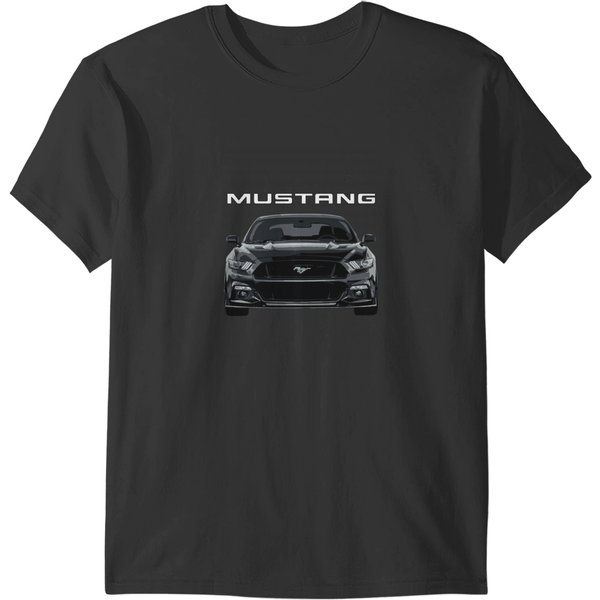 Mustang Gt 5.0L V8 Performance Car Shadow Black T-Shirts-image