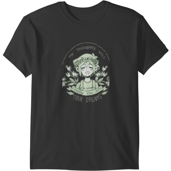 Omori My Thoughts Will Follow You Into Your Dreams Basil T-Shirts-image