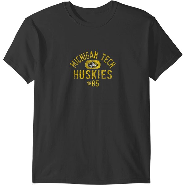 Michigan Tech Huskies Vintage 1885 Logo T-Shirts-image