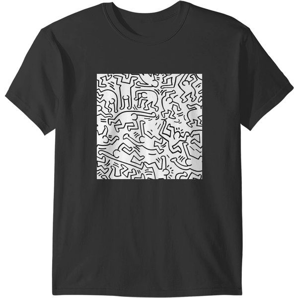 White People Keith Haring Happy T-Shirts-image