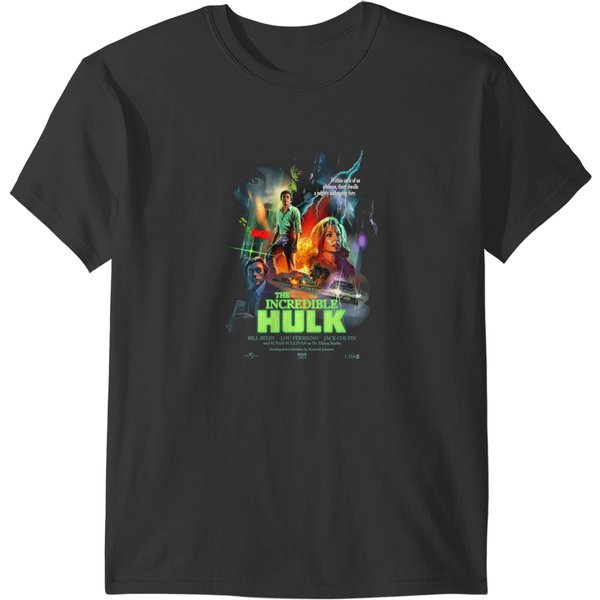 The Incredible Hulk 1977 Poster Fan Art (Black Shirt) Premium T-Shirts-image