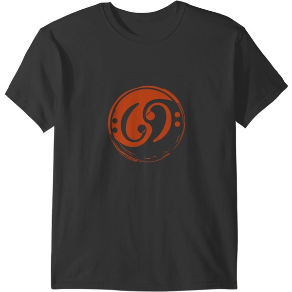 Funny Guitar Bass Clef Yin Yang Bass Guitarist T-Shirts-image