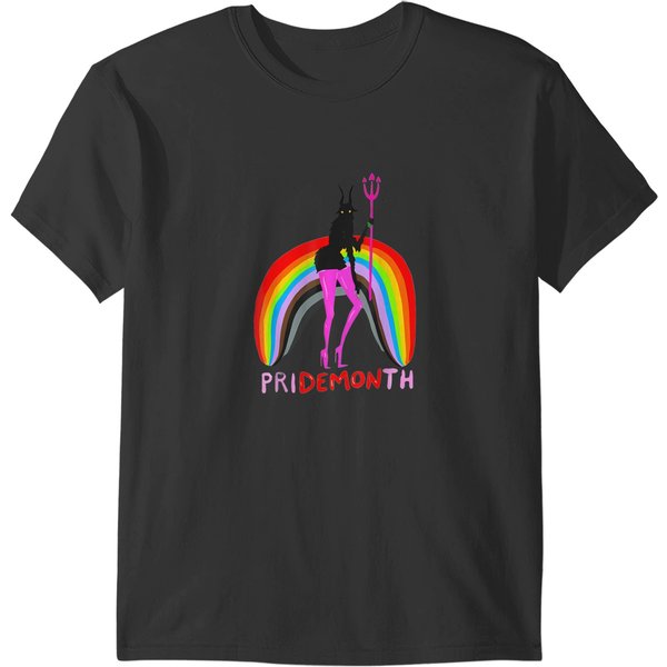 Pride Month Demon Pridemonth Demon Rainbow Cool Pride Month T-Shirts-image