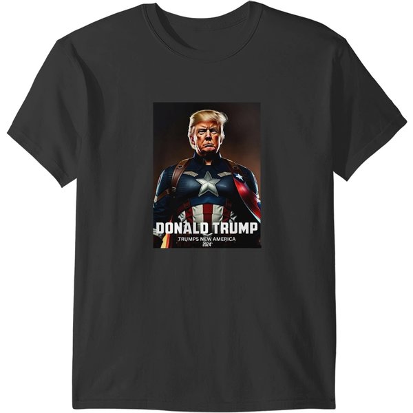 Captain Donald Trump 5 Trumps New America T-Shirts-image