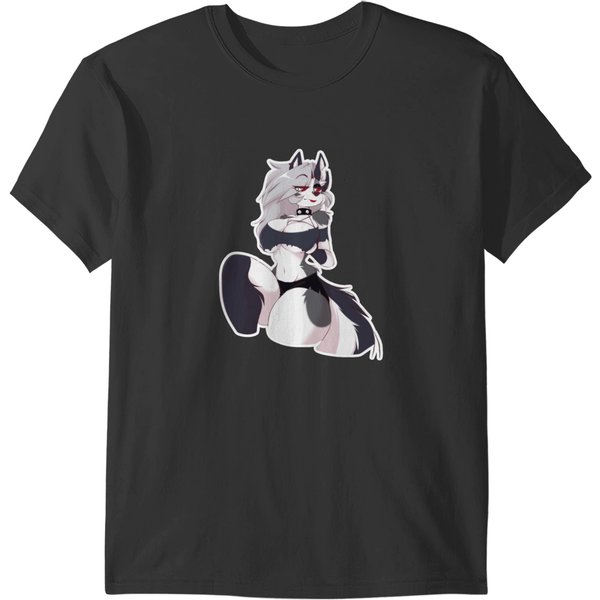 Loona Hazbin Hotels Big Tiddy Goth Tshirt Sticker Sticker T-Shirts-image