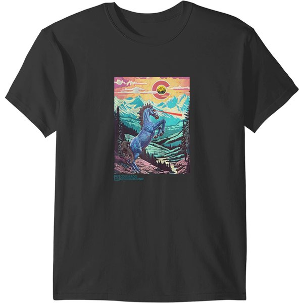 Colorado Blucifer Demon Horse Baseball T-Shirts-image