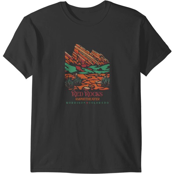 Red Rocks Amphitheater Morrison Colorado Poster Art T-Shirts-image