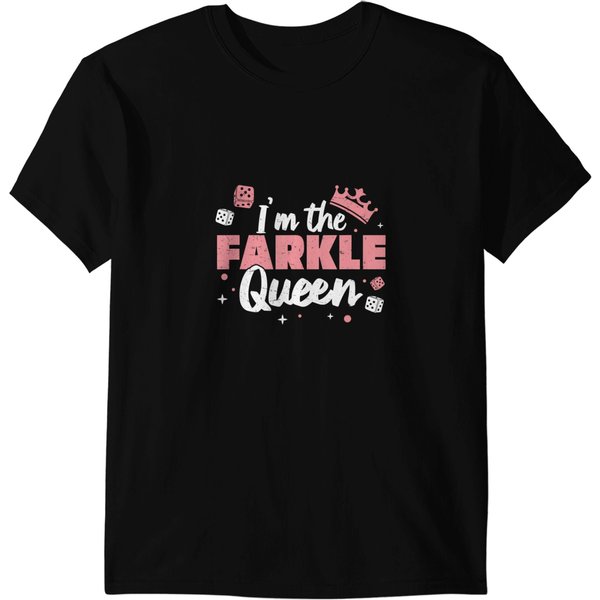 Funny I'm The Farkle Queen T-Shirt For Game Lovers-image