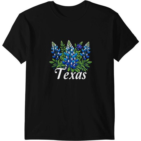 Texas Bluebonnet Floral Graphic T-Shirts-image