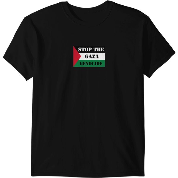 Stop The Gaza Genocide Free Palestine With Flag T-Shirts-image