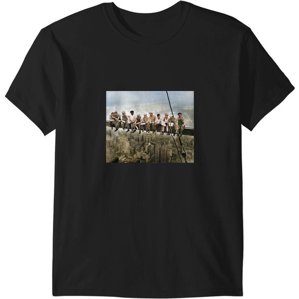 Lunch Atop A Skyscraper New York Ironworkers Photograph T-Shirts-image
