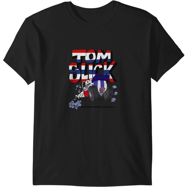 Tribute To Jay Ward Cartoons Tom Slick In The Thunderbolt Grease Slapper With Patriotic Logotyp T-Shirts-image