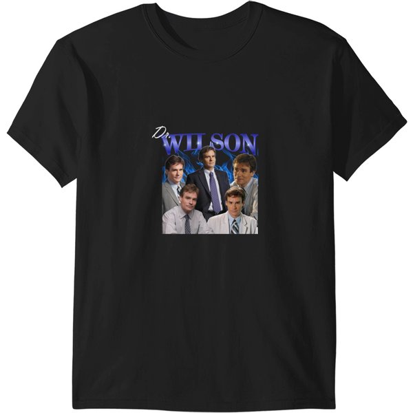 Dr Wilson House Md Blue Flames T-Shirts-image