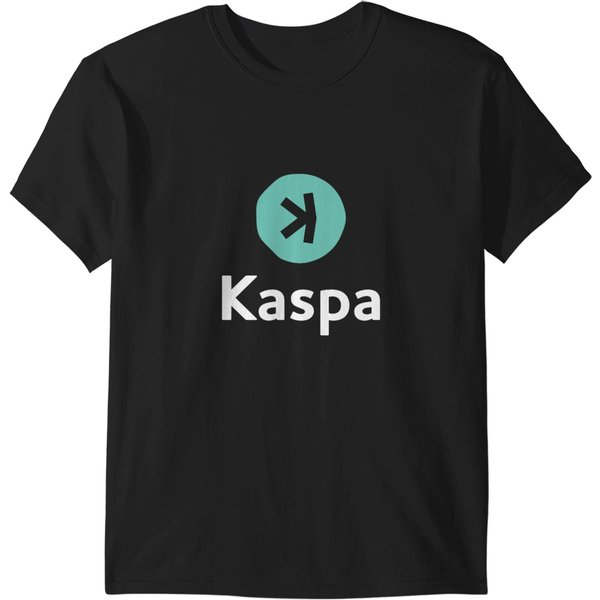 Kaspa Kas Crypto Altcoin - Clean Stacked Green Logo T-Shirts-image