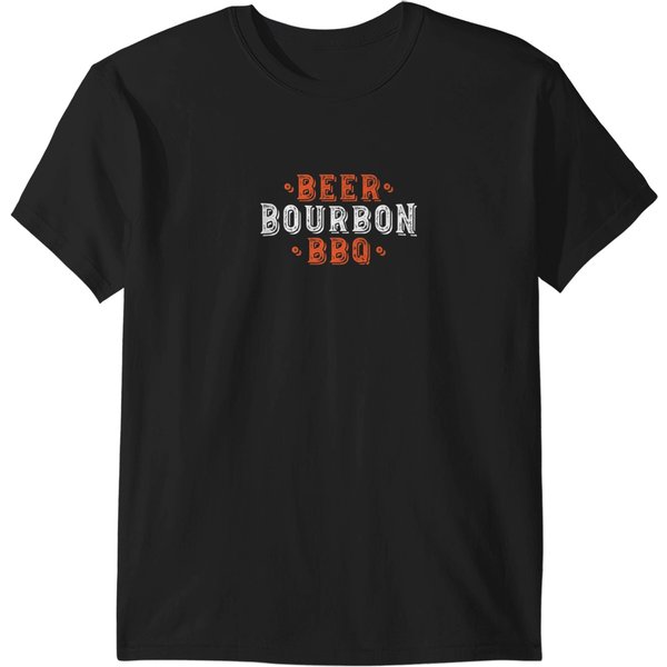 'Beer Bourbon Bbq' Funny Beer Drinking Gift Shirt T-Shirts-image