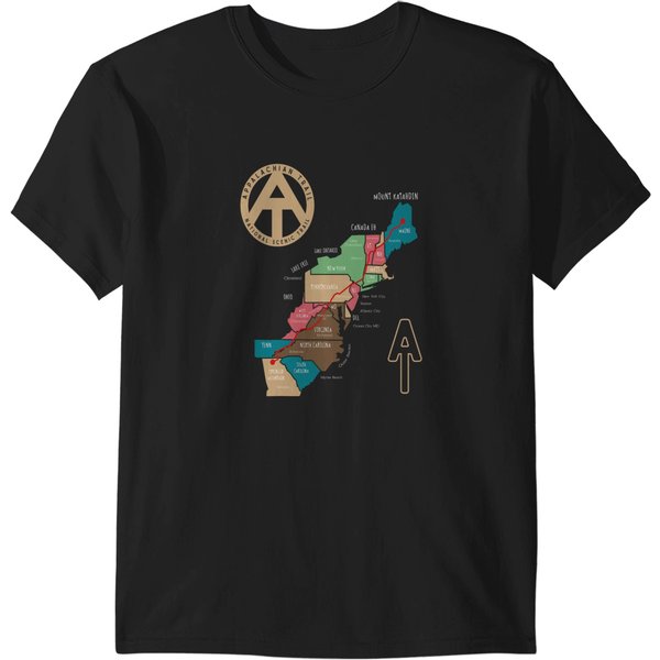 Appalachian Trail Hiking Map T-Shirts-image