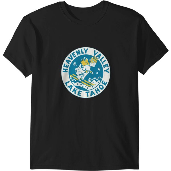 Heavenly Valley Lake Tahoe Vintagess Travel Decal T-Shirts-image