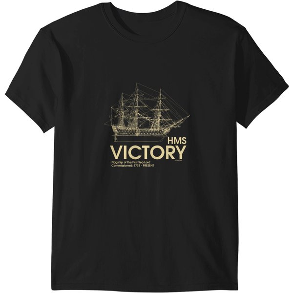 Hms Victory Nelson Flagship Blueprint T-Shirts-image