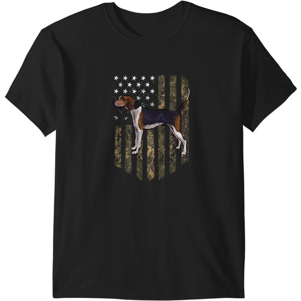 Camo American Flag Treeing Walker Coonhound 4Th Of July Usa T-Shirts-image
