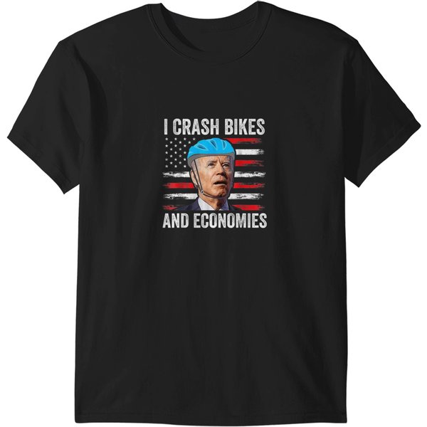 Biden Bicycle I Crash Bikes And Economies 6651 T-Shirts-image