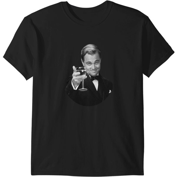 The Great Gatsby Jay Gatsby Leonardo Dicaprio Meme Bw T-Shirts-image