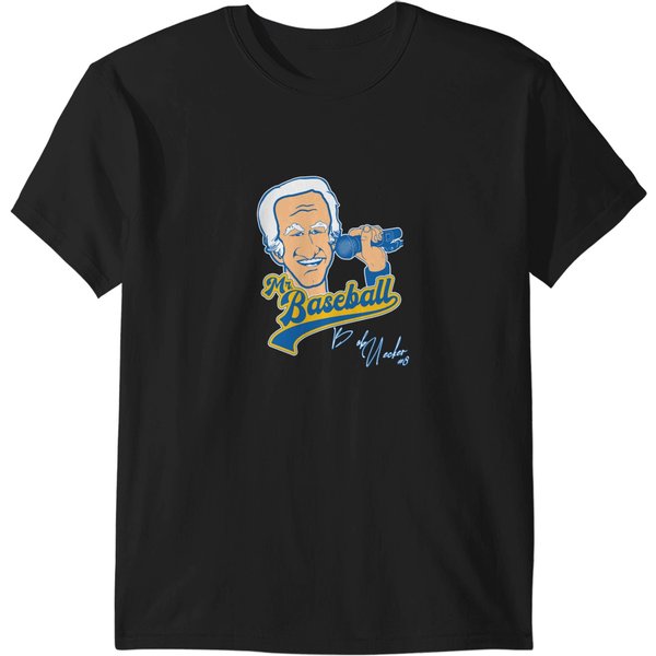 Mr Baseball Brewers Bob Uecker Baseball Tribute T-Shirts-image