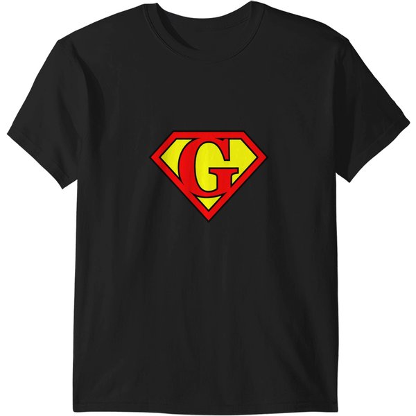Superhero Letter G T-Shirt - Bold Letter G Design-image