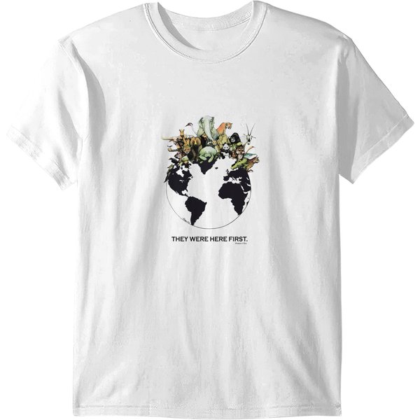 Vintage 1992 They Were Here First Animal Rights T Shirts-image