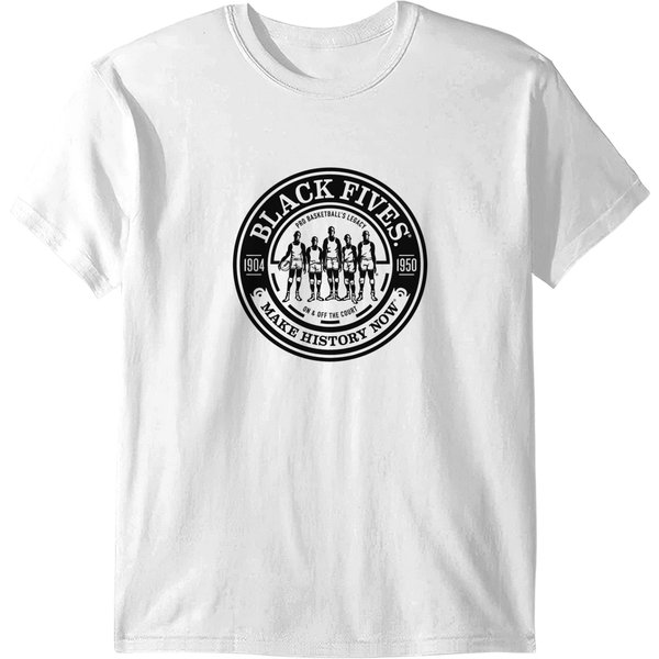 Negro Basketball League Black Fives Team Logo Mens T Shirts-image