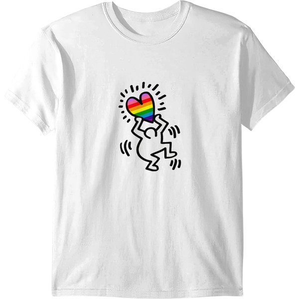 Pride Love Keith Haring Heart T-Shirts-image