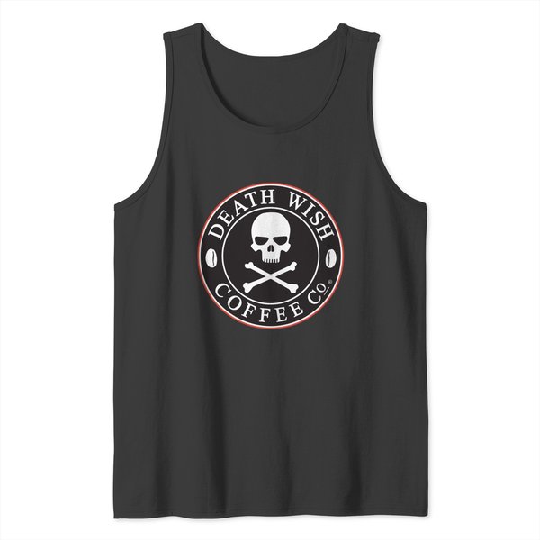 Death Wishh Coffee Co Food Logo Chain Restaurant Tank Tops-image