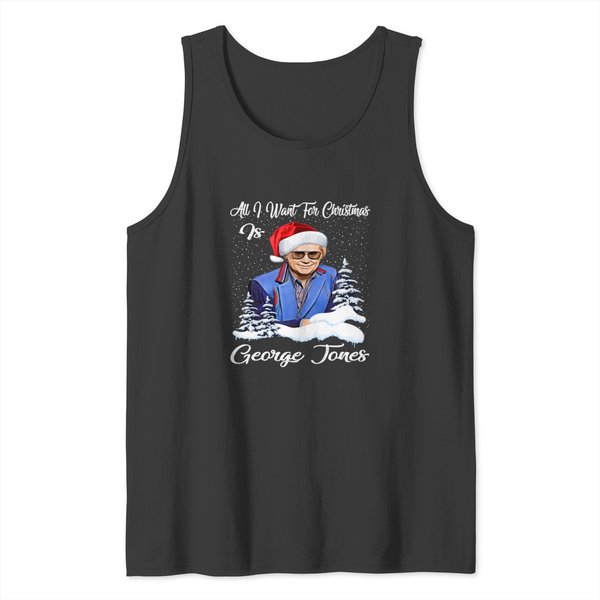 George Jones All I Want For Christmas Tank Tops-image