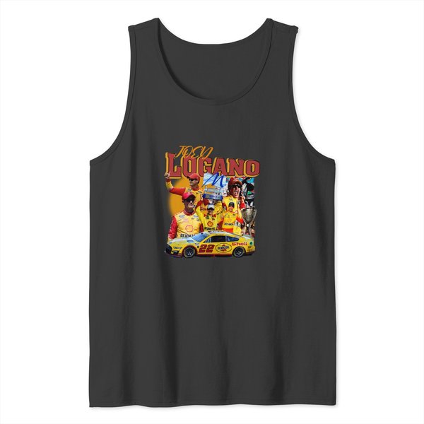 Joey Logano Graphic Tank Tops, Joey Logano Bootleg, Car Racing Tank Tops-image