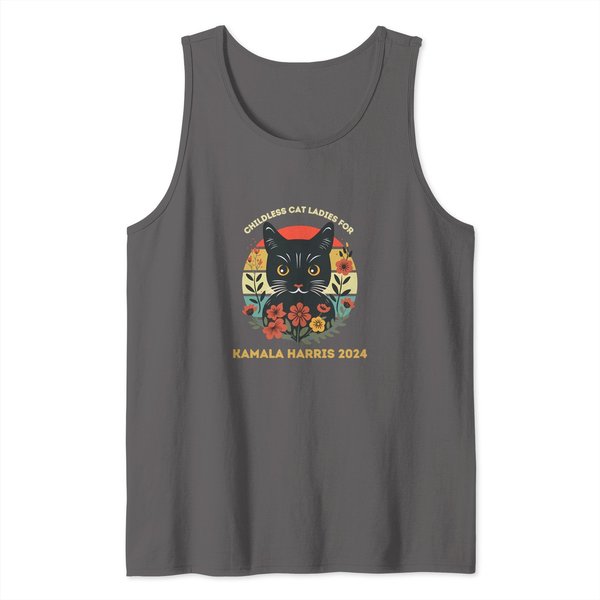 Childless Cat Ladies For Kamala Harris 2024 | Kamala Tank Tops | Harris 2024-image