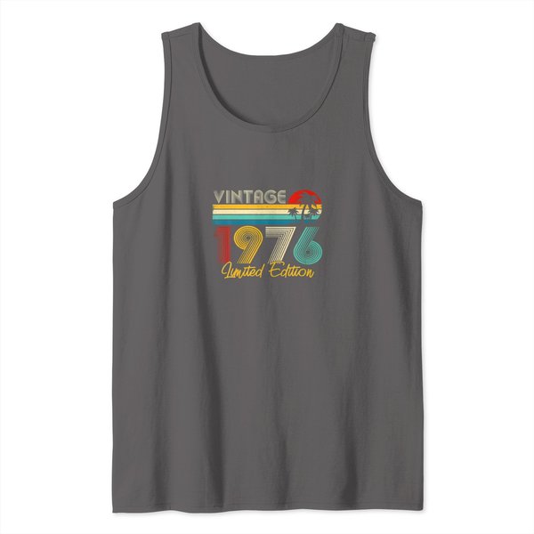 Bday 46 Year Old Vintage 1976 Limited Edition 46Th Tank Top-image