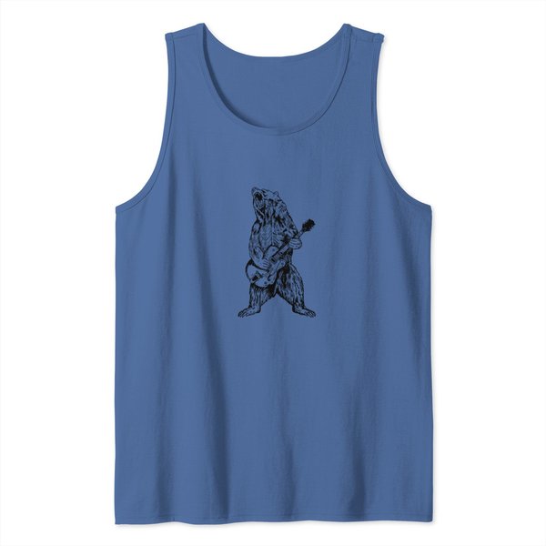Cute Bear Playing Guitar - Guitar - Tank Tops-image