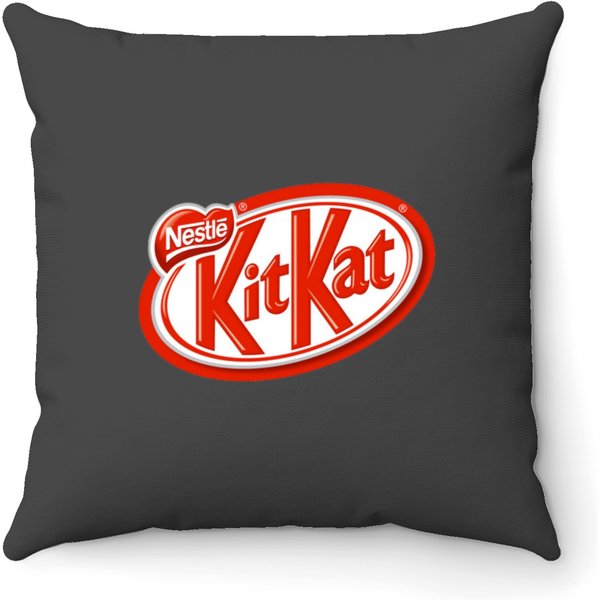 Kit Kat Logo Throw Pillows-image