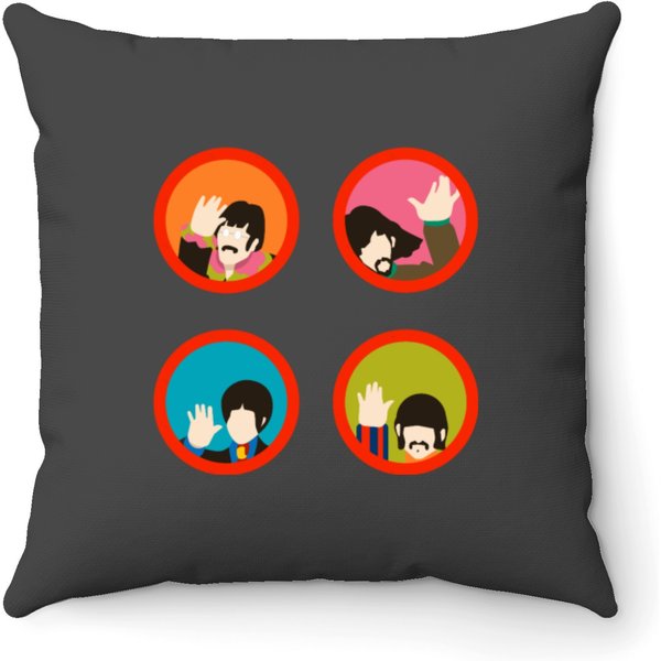 Yellow Submarines Minimal Throw Pillows-image