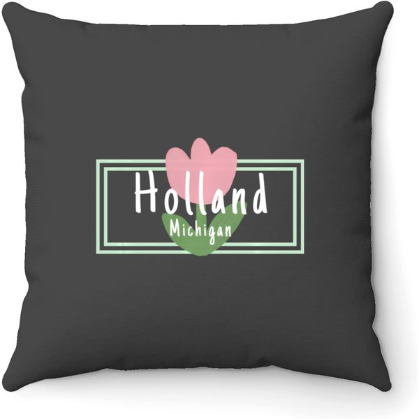 Holland Michigan Michigander Great Lakes Souvenir Gift Tulip Sweat Throw Pillows-image