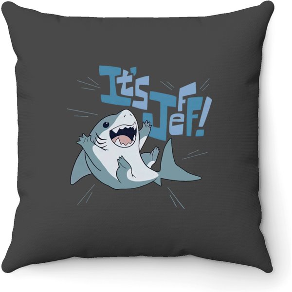 It’S Jeff The Land Shark Throw Pillows-image