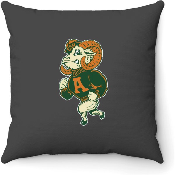 Vintage Colorado State University Aggies Logo Design Throw Pillows-image