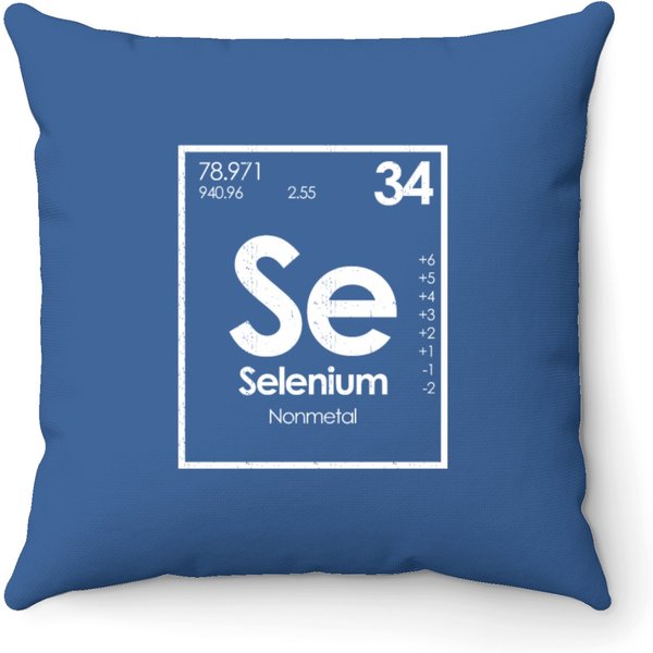 Selenium Periodic Table Chemists Gift Element Throw Pillows-image