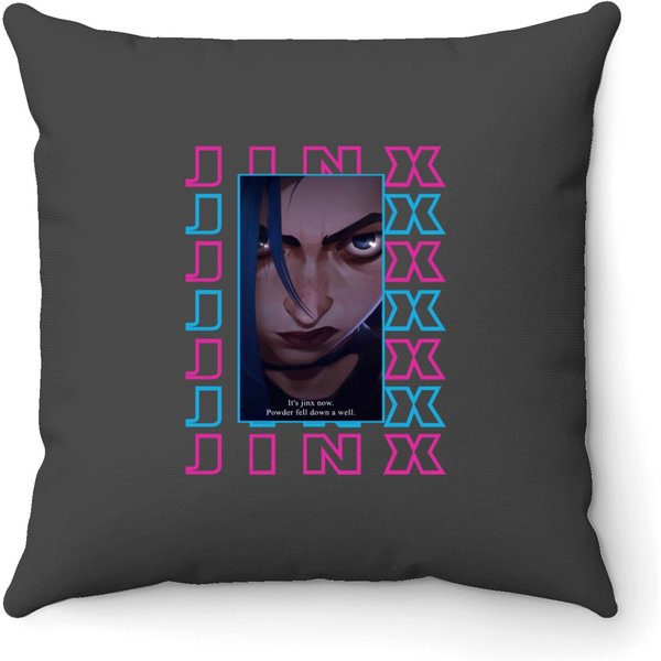 Arcane Jinx League Of Legends Throw Pillows-image