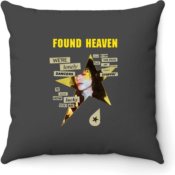 Conan Gray Found Heaven Throw Pillows-image