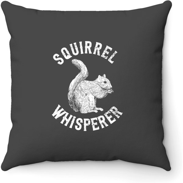 Squirrel Whisperer Throw Pillows Vintage Squirrel Lover Throw Pillows-image