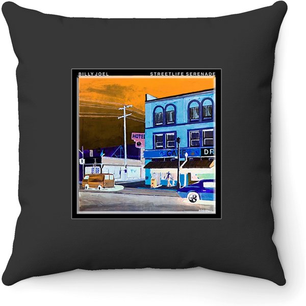 Streetlife Serenade - Billy Joel Throw Pillows-image