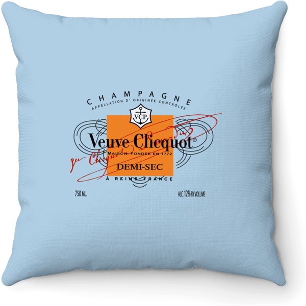 Champagne Veuve Rose Throw Pillows-image