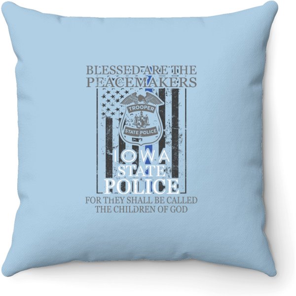 Iowa State Police Support Iowa Highway Patrol Throw Pillows-image